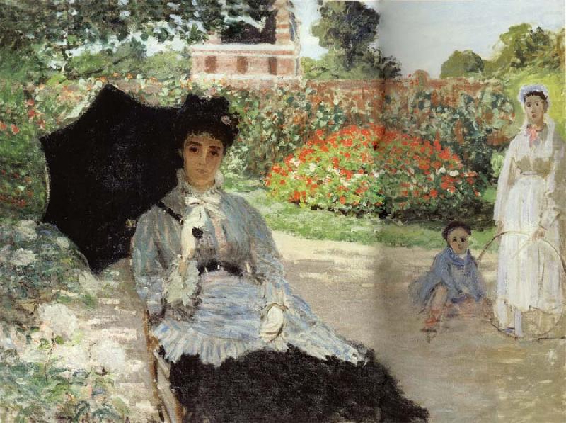 Camille in the Garden with Jean and his Nanny, Claude Monet